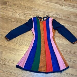 Mini Boden Colorful Striped Kids Dress, size 5-6